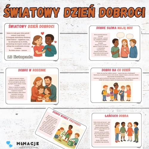 Światowy Dzień Dobroci – prezentacja edukacyjna / gazetka do druku – podgląd materiału do wydruku z Mimacje.pl