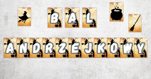 Andrzejki – napis, bal andrzejkowy i dekoracja PDF – podgląd materiału do wydruku z Mimacje.pl