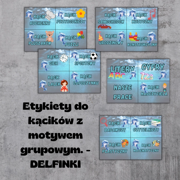 Etykiety do kącików z motywem grupowym. - DELFINKI.png