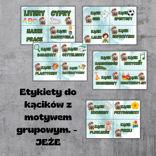 Etykiety do kącików z motywem grupowym. - DELFINKI (3).png