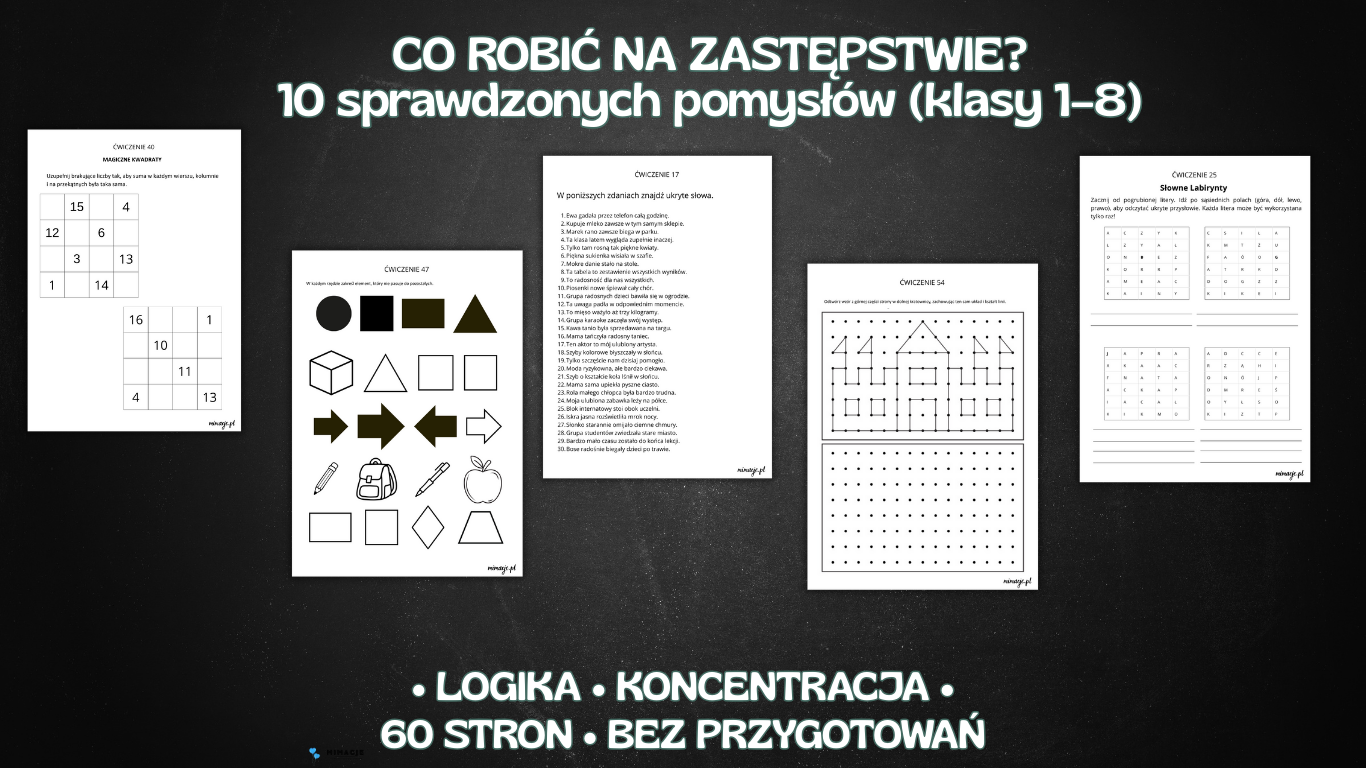 Zastępstwo bez planu? 10 gotowych rozwiązań dla klas 1–8
